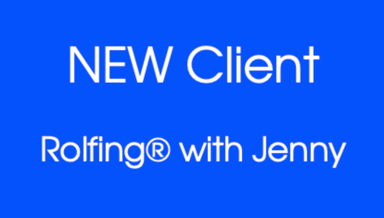 Image for Rolfing with Jenny