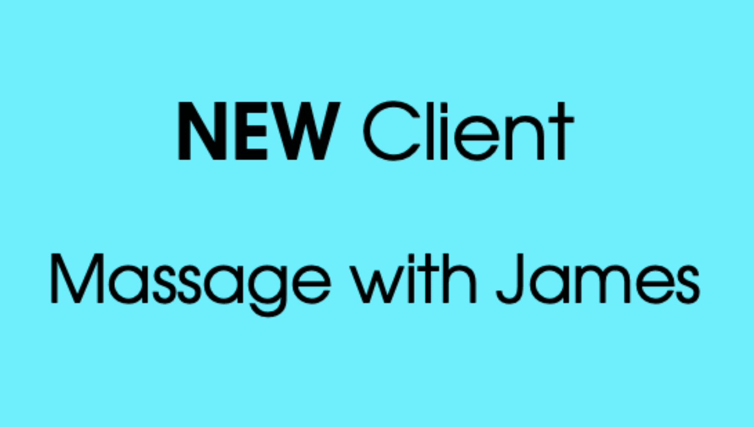 Image for Massage with James