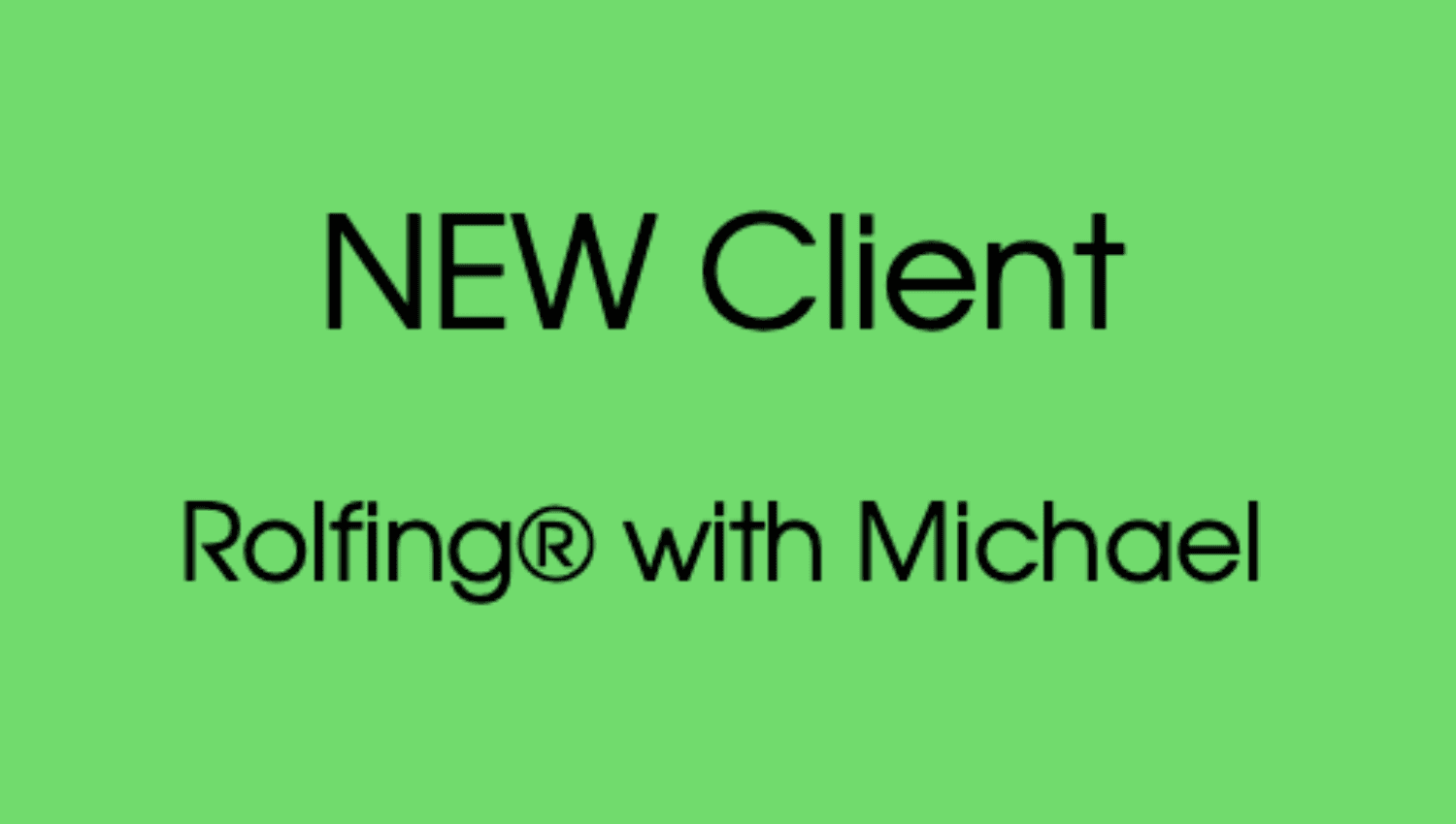 Image for Rolfing with Michael